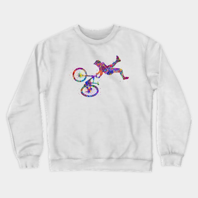 Downhill mountain biker Crewneck Sweatshirt by Yahya Art